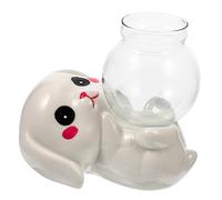 Abaodam Vase Verre pour Fleurs Vase Décoratif pour Composition Séchée avec Lapin