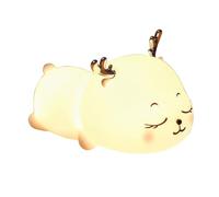 Abaodam Veilleuse Forme De Faon Lumineuse Pour Garçon Fille Avec Minuterie Blanche Portable Pour Chambre Et Maison