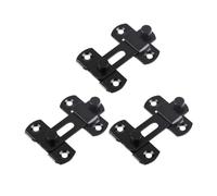 Abaodam Verrou de Porte Coulissante Améliore la Sécurité 3pcs en Acier Inoxydable Noir Loqueteau Robuste pour Fenêtres et Portes Métalliques