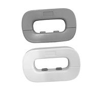 Abaodam Verrou de Sécurité Protection Anti-pincement en ABS Blanc pour Garçon et Filles Facile à Installer, Double Bouton, 2 Pièces pour Porte de Réfrigérateur et Armoire