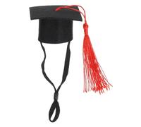 Abaodam Vêtements pour Animaux de Compagnie du Docteur Tout Petit Chapeau de Graduation pour Animaux de Compagnie Rose Mignon Casquettes de Chien Costume de Petit Animal Feutre Noir