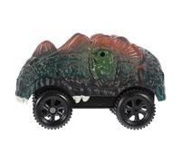 Abaodam Voiture Électrique Dinosaure à Cornes sur Rails, Véhicule Miniature Noir sans Piles ni Lumières, Voiture de Course pour Garçon et Filles, DIY pour Circuit de Train Éducatif