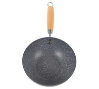 Abaodam Wok Petit Antiadhésif 20 CM pour Cuisson sur Plaque à Induction, Poêle Multifonction Design Marbre pour Sauter et Bouillir