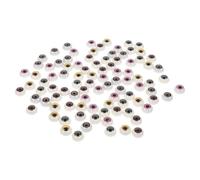 Abaodam Yeux de poupée simulés en Acrylique, 100 pièces, Yeux à Faire soi-même, à Bords arrondis, pour travaux manuels et décorations Halloween, pour poupées