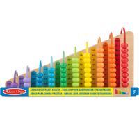 Abaque,Abacus for Adding and Subtracting Wooden Classic Toy Wooden Development Toy Montessori Learning Games Gift for Boys Girls 3 4 5 6 7 Years Old