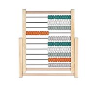 Kindsgut boulier abaque, Jeu éducatif en Bois, pour Compter et calculer jusqu'à 100, qualité supérieure, Couleurs discrètes et Design Simple, Bleu pétrole
