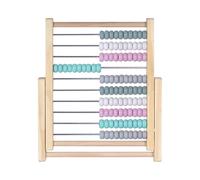 Abaque boulier 100 boules en bois rose pâle TU