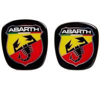 Abarth 3D Sticker Logo Bouclier Officiel pour Fiat Bravo, Avant et Arrière, 75 x 69 mm, 71 x 65 mm