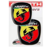 Abarth 3D Sticker Logo Bouclier Officiel pour Fiat Grande Punto, Avant et Arrière, 60 x 65 mm, 71 x 65 mm