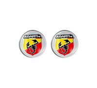 Abarth Autocollant 3D Boucliers, Lot de 2, 12 mm, Claire