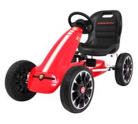 Abarth Kart À Pédales Pour Enfants Rouge + Roues Eva + Frein À Main + Roue Libre