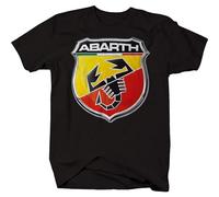 Abarth Scorpion Shield Racing Men's T-Shirt Black Unisex Tees S Black M