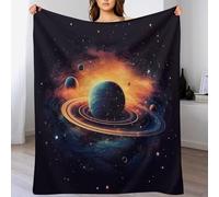 ABASWSA Couverture Chaude Confortable en Flannel Molleton De Flanelle Motif étoilery Sky, Couvertures en Toute Saison pour Lit （140×180cm）