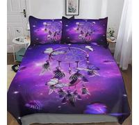 ABASWSA DreamChatcher Housse De Couette 2 Pièces avec Taies D'oreillers Adultes Enfant Doux Microfibre Housse De Couette Parure De Lit Single(135x200cm)