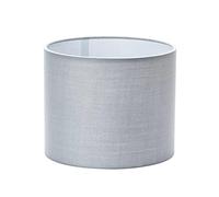 Abat-jour Ø 20 cm Tissu Hauteur 16,5 cm Rond Douille E27 E14 mm Abat-jour de rechange pour lampes suspendues, lampadaires, lampes de table Gris