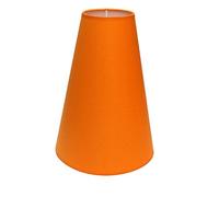 Abat-jour 250 x 120 x 400 mm de diamètre inférieur x diamètre supérieur x hauteur | Coton orange | Sous support E27 (grand) | Pour lampes de table et lampadaires | Abat-jour 25 x 12 x 40 cm |