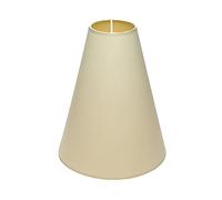 Abat-jour 250x100x300 mm imitant le coton couleur écru (crème) cône monté sous douille E27 (grand) pour lampes de table