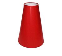 Abat-jour 250x120x400 mm diamètre inférieur x diamètre supérieur x hauteur | Coton rouge | Pour la douille E27 (grande) | Abat-jour 25 x12 x 40 cm