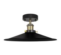 Abat Jour 30CM Style Industriel Decoratif,Retro Lampe de Plafonnier Noir Salle avec Douille de Lampe E27,Lampe Ampoule non Incluse