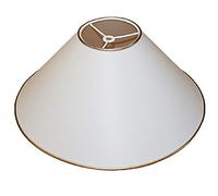Abat-jour 350X100X160 mm diamètre inférieur x diamètre supérieur x hauteur | Cône | Coton blanc | Pour un boulon d'un diamètre de 10 mm | Abat-jour 35 x 10 x 16 cm