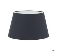 AUBRY GASPARD - Abat-Jour Coton Noir - Armature Métal - Forme Trapézoïdale 40x30x24 cm - Poids 0.75 kg - Compatible Pied E27 - Élégant Intérieur Moderne - Vendu sans Électrique