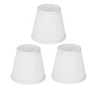 Abat-jour à clipser 3 pièces, abat-jour en tissu moderne, couverture de lampe de table, abat-jour de lustre pour hôtels, karaokés, clubs, chambres à coucher, études, (Clip-on-Blanc)