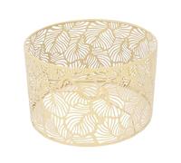 Abat-jour, abat-jour creux sculpté en métal, couverture d'abat-jour décorative, style moderne et simple, décoration de la maison pour ampoules E14 E27 25x16cm / 9.84x6.3in(Or)