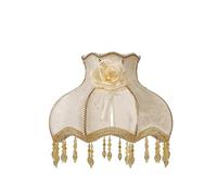 Abat jour Abat-jour en dentelle rétro avec perles de cristal et pompons, lampe table luxe, lampadaire, décoration d'hôtel pour maison(Color 15)