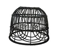 Abat jour Abat-jour En Rotin Vintage For Lampe, Luminaire Décoratif D'intérieur, Idéal For Une Chambre À Coucher, Un Salon, Une Salle À Manger Ou Une Suspension(Black)