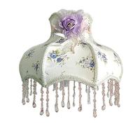 Abat Jour Abat-jour en tissu de style cour européenne, utilisé pour la décoration des salons et des chambres, 5,7" en haut x 11,8" en bas 8" de haut(Figure 1)