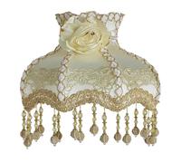Abat Jour Abat-jour en tissu de style cour européenne, utilisé pour la décoration des salons et des chambres, 5,7" en haut x 11,8" en bas 8" de haut(Figure4)