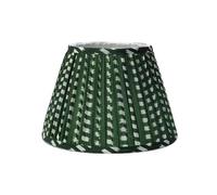 Abat Jour Abat-jour plissé en tissu, culot E27, pour lampes de bureau et suspensions, hauteur: 13 cm, hauteur: 19 cm, hauteur: 15 cm.(Green)