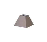Abat-jour - Abat-jour pyramide, E27, couleur lin gris, dimensions 25 x 11 x 18 cm, idéal pour une décoration élégante