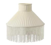 Abat Jour Abat-jour vintage en tissu avec pompons, pour lampes de table, salon, chambre et décoration intérieure(Beige,Diameter45cm)