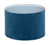 Atmosphera – Abat-jour Beline en velours 30 cm bleu canard