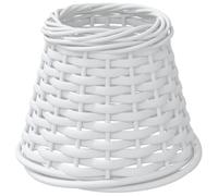 Abat jour blanc Ø15x12 cm osier