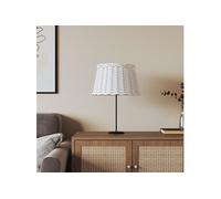 Abat-jour blanc Ø45x28 cm osier 364386