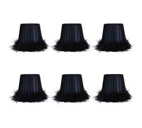 Abat Jour Bleu Marine, Lanterne Japonaise Petit, Lot de 6, Protection en Tissu Plume - Résistant et Doux, Convient Pour Ampoules Petite Taille, Décoration Intérieur Élégante
