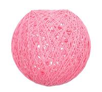 Abat-jour boule en papier rotin rose pour table et plafond d'intérieur