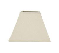 Abat-jour - Carré - Beige lin - Pour lampe - Base 20cm - Culot E27 avec réducteu