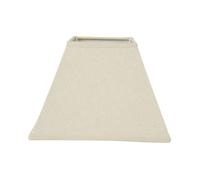Abat-jour - Carré - Beige lin - Pour lampe - Base 20cm - Culot E27 avec réducteur Beige