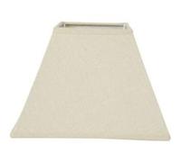 Abat-jour - Carré - Beige lin - Pour lampe - Base 20cm - Culot E27 avec réducteur Beige