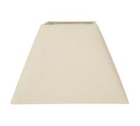 Abat-jour - Carré - Beige - Tissu - Culot E27 - Base 27 cm