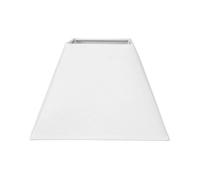 Abat-jour - Carré - Blanc - Pour lampe - Base 20 cm - Culot E27 avec réducteur