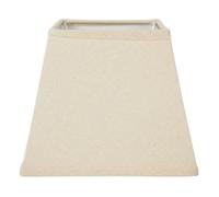 Abat-jour - Carré - Carré - Beige - Tissu - Culot E14 - Base 14 cm