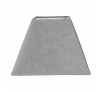 Abat-jour - Carré - Gris - Pour lampe - Base de 20 cm - Culot E27 avec réducteur