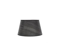 Abat-jour conique E27 en bois noir, 25 x 20 x 15 cm, idéal pour les lampes décoratives et l'ambiance des espaces.