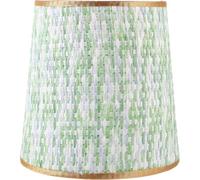 Abat-jour Conique Tissé en Papier pour Lampes E14 E27 Vert Clair | Texture Délicate, Montage Rapide par Anneau, Accessoire Élégant pour Lampe de Chevet, Lampadaire, Bureau ou Étude