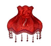 Abat-jour, couvercle de lampe, lustre, tissu rétro, Art, frange, perle, abat-jour en dentelle pour salon chambre bureau décor(Color2)