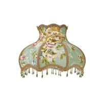 Abat-jour, couvercle de lampe, lustre, tissu rétro, Art, frange, perle, abat-jour en dentelle pour salon chambre bureau décor(Color6)